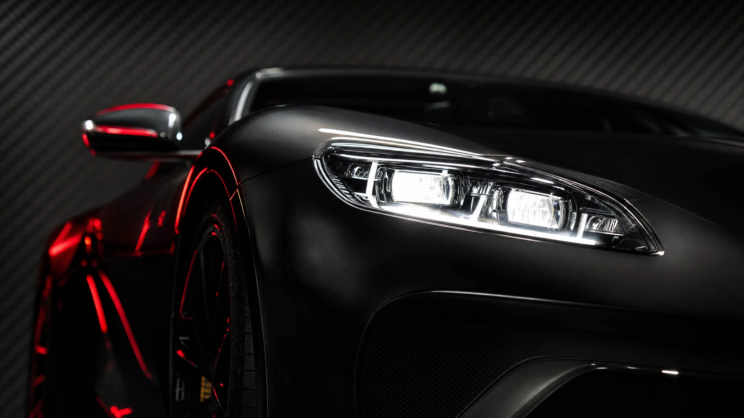 Luxury car headlight detail